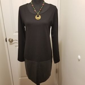 Banana Republic vegan leather strip LBD Size 10